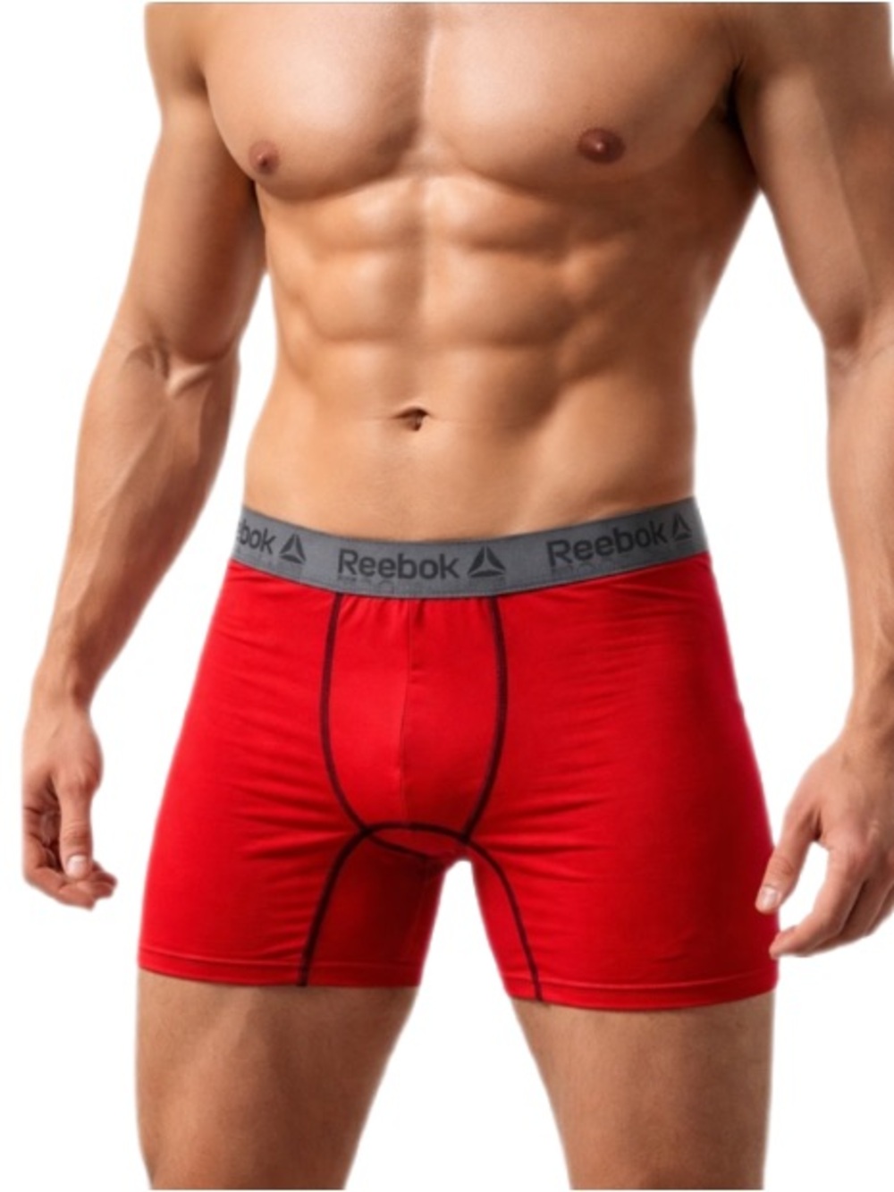 NWT Reebok Performance Moisture-Wicking Boxer Briefs Red Size S